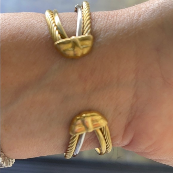 Diamond 18 k yellow gold David Yurman crossover - Picture 4 of 8